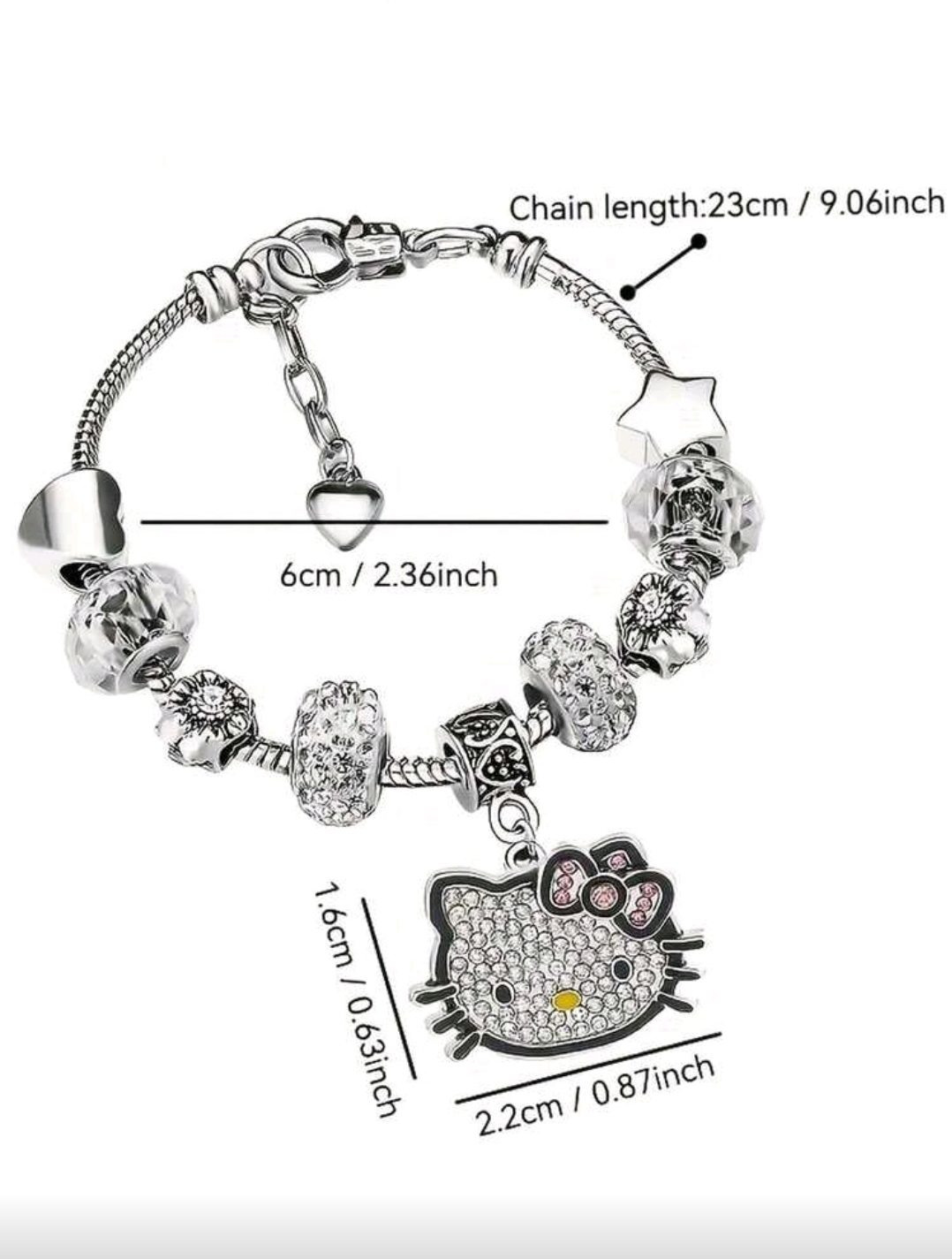 PULSERA CHARMS HELLO KITTY P35